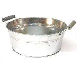 GAVE-PLANTEKURV METAL RUND - Gavekurve zink